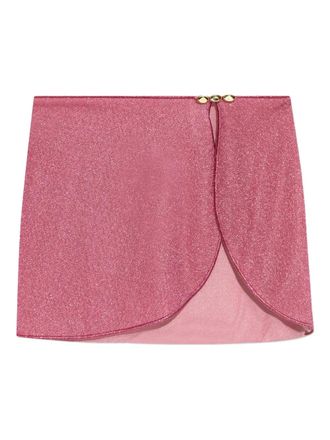 Oséree glitter-embellished wrap skirt - Pink