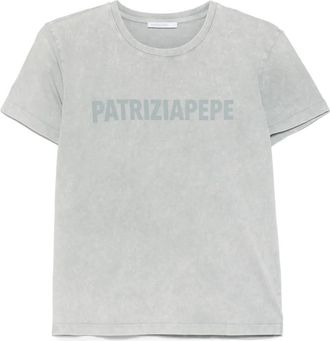 Patrizia Pepe logo-print T-shirt - Grey