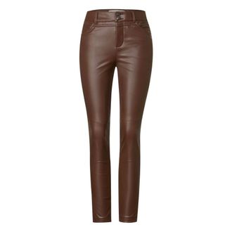 Street One Dames, Broeken, Bruin, Maat: 2XL L30 Leer