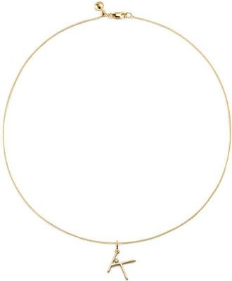 Monica Vinader Diamond Initial Pendant Necklace in 18K Gold Vermeil K at Nordstrom