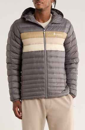 Cotopaxi Fuego Water Resistant 800 Fill Power Down Hooded Jacket in Cinder Stripes at Nordstrom Rack, Size Small