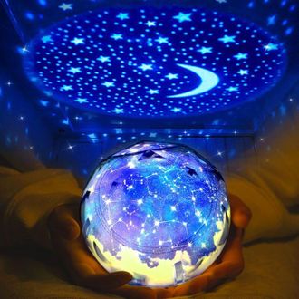 OEM Proyector De Estrellas Con Luz Nocturna Para Ni&ntilde;os: 3 Pel&iacute;culas M&aacute;gicas De Universo, Estrellas Y Cumplea&ntilde;os. Funciona Con Usb O Pilas Aa. 6 Efectos De