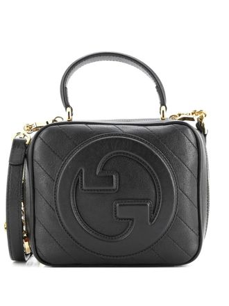 Gucci Blondie NM Top Handle Shoulder Bag Diagonal Quilted Leather satchel - Nero