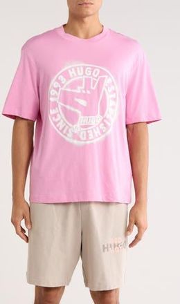 BOSS Noreiles Graphic T-Shirt in Medium Pink at Nordstrom Rack, Size Xx-Large
