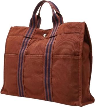 Herm&egrave;s Pre-owned Vintage Tote Bag - Dames - Vintage Shopper - Bruin - ONE Size - Vintage