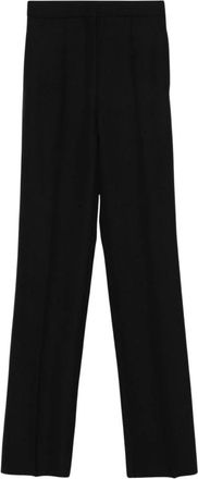 Max Mara Pianoforte Wijde Pantalon op Maat - Dames - Wijde Broeken - Zwart - M - Wol - Broeken