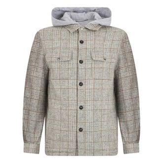 Fedeli Jassen, Heren, Beige, L, Katoen, Jas met capuchon en lange mouwen