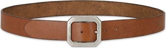 Fortela Oregon Leather Belt in Ecru at Nordstrom, Size 90