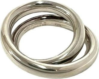 Herm&egrave;s Silver Silver 925 Band Ring (Pre-Owned)