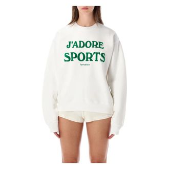 Sporty & Rich Jadore Crew Neck - Dames - Sweatshirts & Hoodies - Wit - Maat: S Katoen