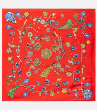 Versace Printed silk twill scarf