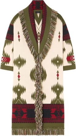 Alanui Cappotto Icon con frange - Bianco