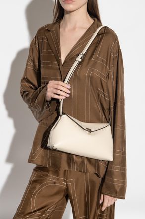 Toteme Leather Shoulder Bag, Womens, Cream