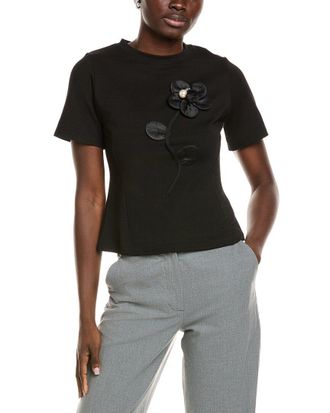 Gracia Flower Applique T-Shirt