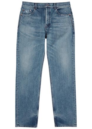 Saint Laurent Distressed Straight-leg Jeans - Blue - 32 (W32 / M)