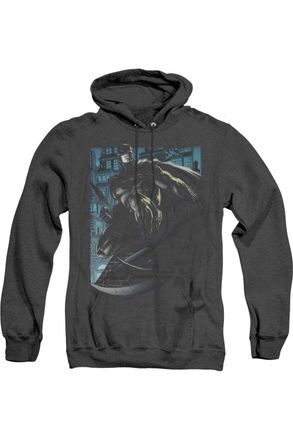 Gildan Batman Knight Falls In Gotham Adult Heather Hoodie / Hooded Sweatshirt