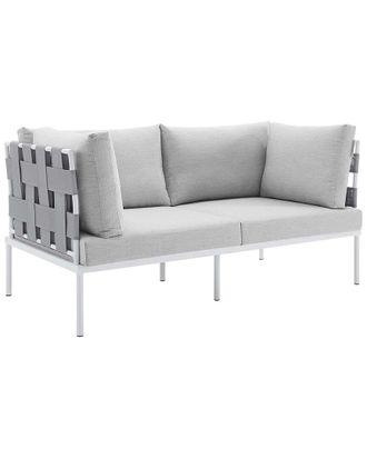 ModWay Harmony Sunbrella Outdoor Patio Aluminum Loveseat