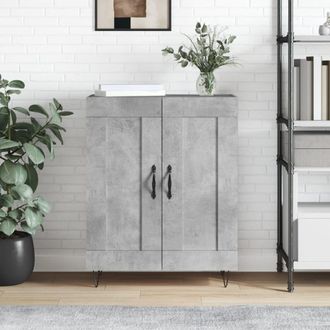 vidaXL Vidaxl - Aparador De Madera De Ingenier&iacute;a Gris Hormig&oacute;n 69,5x34x90 Cm