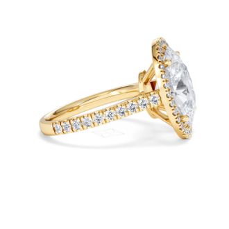 The Diamond Store Georgina 5.70ct Lab Diamond Oval Cut Engagement Ring in 18K Yellow Gold G/VS1