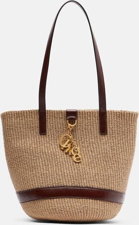 Chlo&eacute; Medium leather-trimmed basket bag