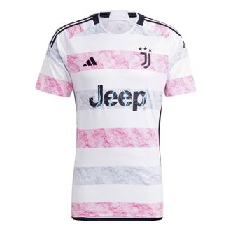 adidas Juventus 23/24 Away Jersey White Pink HR8255