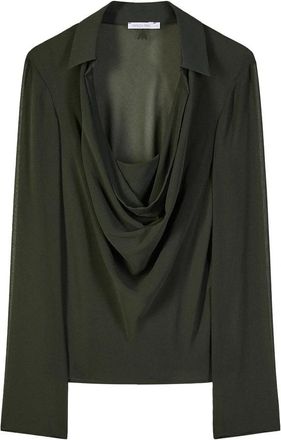 Patrizia Pepe Casacca doppio capo - Dames - Blouses - Groen - M - Overhemden