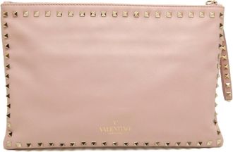 Valentino Pink Leather Clutch Bag (Pre-Owned)