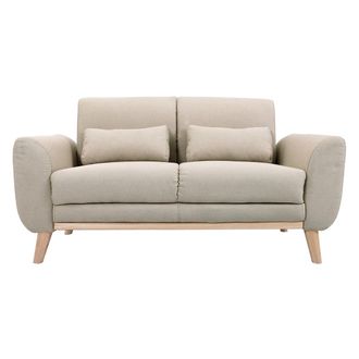 Miliboo Miliboo - Sof&aacute; Dise&ntilde;o 2 Plazas Tejido Natural Y Patas Roble Ektor