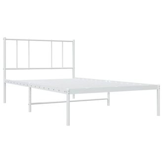vidaXL Estructura Cama Sin Colch&oacute;n Con Cabecero Metal Blanco 80x200 Cm Vidaxl