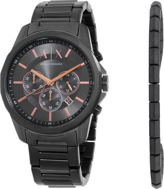A|X Armani Exchange Chronograph Quartz Mens Watch and Bracelet Gift Set AX7170SET
