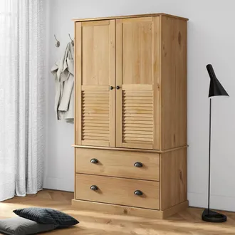 vidaXL Armario Vigo Madera Maciza De Pino 90x55x170 Cm Vidaxl