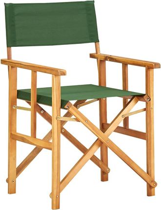 vidaXL Silla De Director Madera Maciza De Acacia Verde Vidaxl