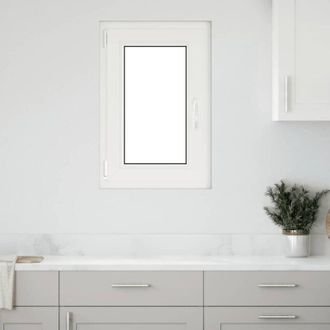 vidaXL Ventana De S&oacute;tano risor 50x75 Cm Oscilobatiente Din Izquierda Antracita Vidaxl