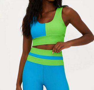 Beach Riot Carina Sports Top In Palm Green