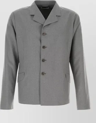 Jil Sander wool blazer long sleeves notched lapels pockets