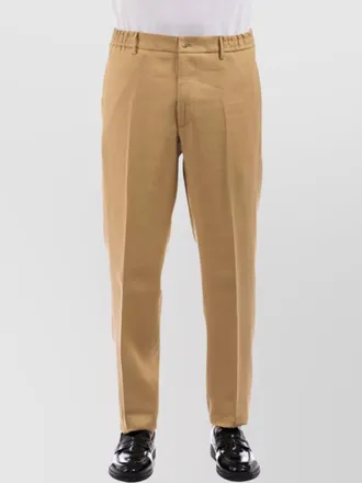 Tagliatore cotton straight-leg trousers