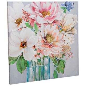 Wanderlust Deco Wanderlust Deco - Cuadro Pintado A Mano Con Relieve Blanco 80x80x3