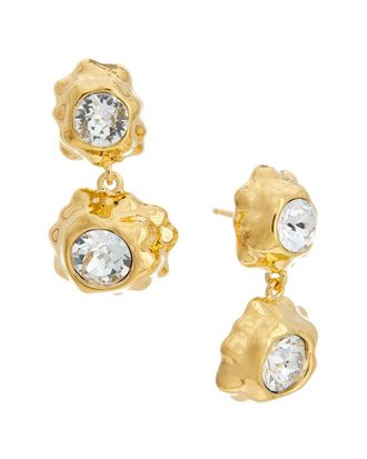 Oscar De La Renta Textured Scramble Double Drop Earrings