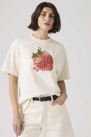 Levi's Graphic Tabor Tee - Donna - XS - Bianco / Heart Strawberry Egret