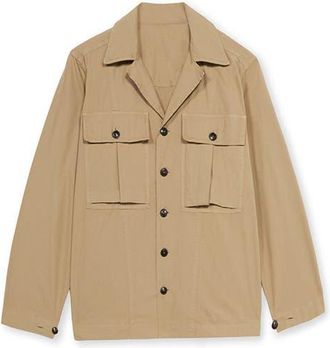 Fortela Oversize Cotton Twill Shirt in Camel at Nordstrom, Size 48 Eu