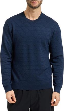 A|X Armani Exchange Crewneck Pullover - Heren - Ronde hals truien - Blauw - S - Truien & Vesten