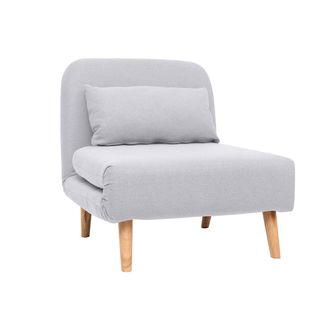 Miliboo Miliboo - Sill&oacute;n N&oacute;rdico Convertible Tejido Gris Claro Amiko