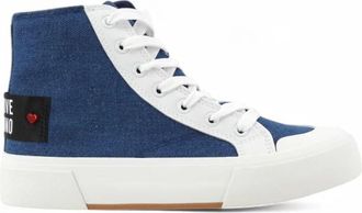 Love Moschino Ja 15022G1Mjo 5700 Platform Sneaker - Dames - Sneakers - Blauw - 39 EU - Leer - Schoenen