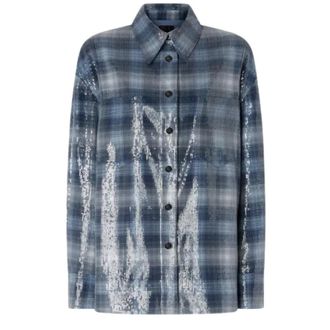 Pinko Pinko, Dames, Blouses & Shirts, Blauw, Maat: M
