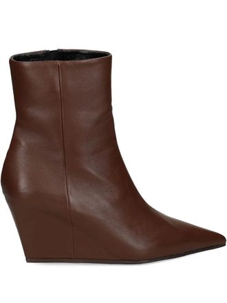 Vic Mati&eacute; wedge-heel ankle boots - Brown