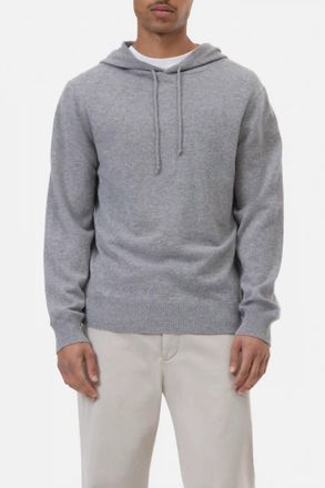 Closed Cashmere Hoodie In Light Grey Melange