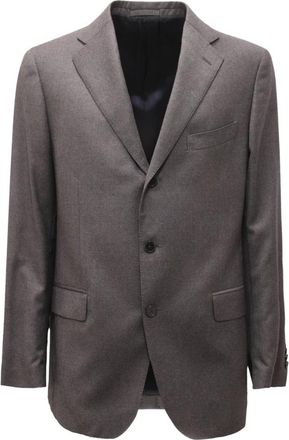 Lardini Nadelstrepen Wollen Pak - Heren - Blazers - Grijs - 2XL - Wol - Jassen