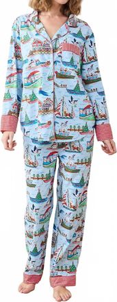 Printfresh Long Pajama Set In Sugar Plum Ferry