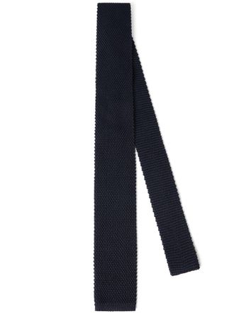 Brunello Cucinelli long fine-knit tie - Blue