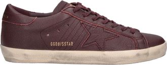 Golden Goose Bordeaux Leather Super-Star Sneakers